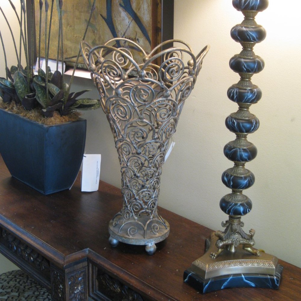Art Deco Sculptural Vase 21"H